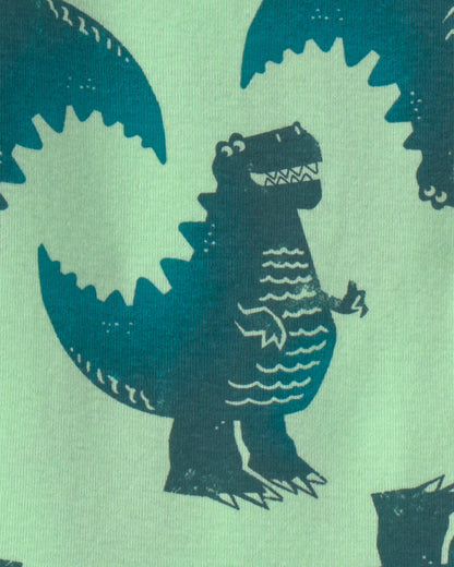 Pijama 4 Piezas en Algodón Diseño Dino Striped