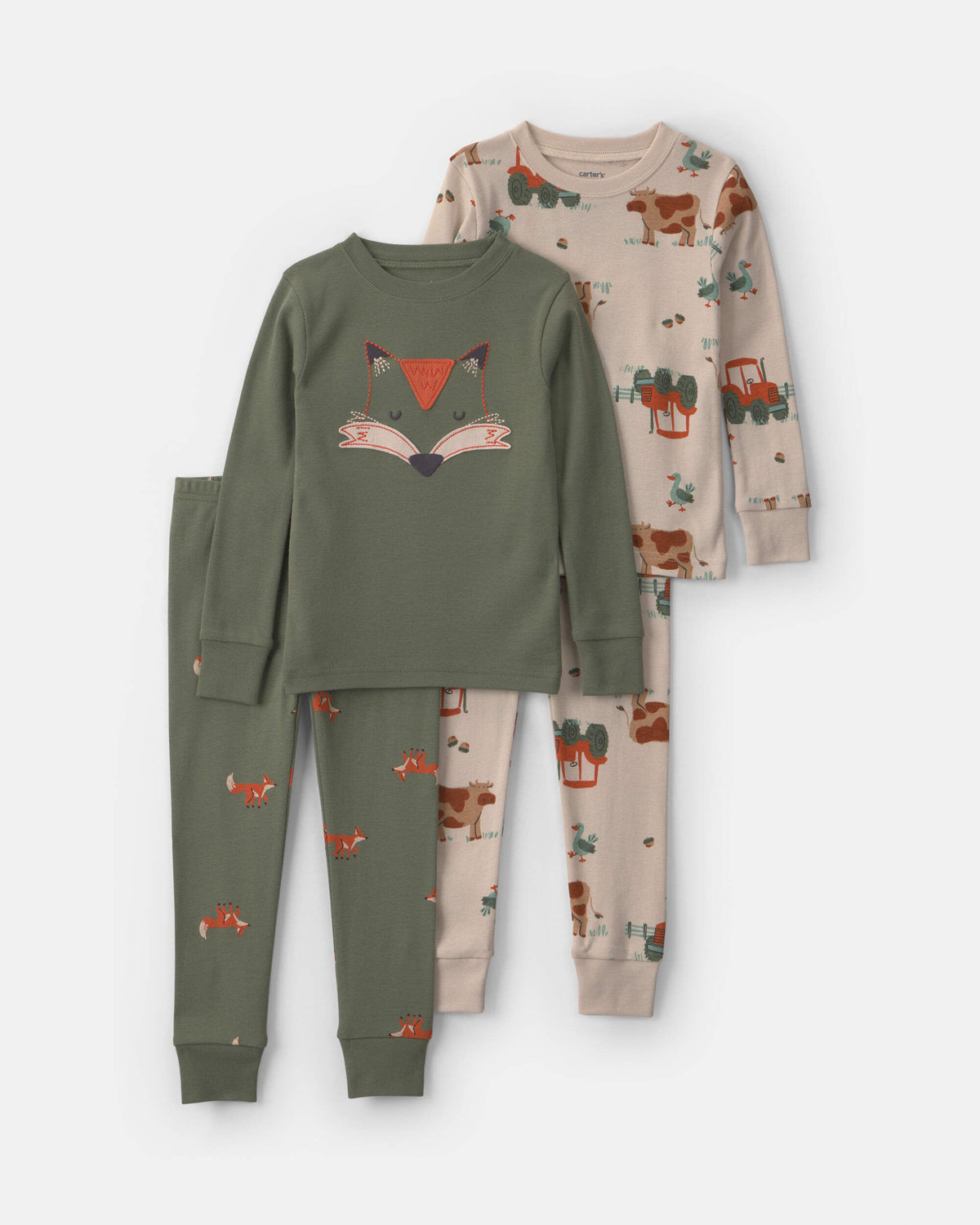 Pijama 4 Piezas en Algodón Diseño Fox