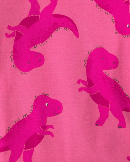 Pijama 4 Piezas en Algodón Diseño Dino Heart