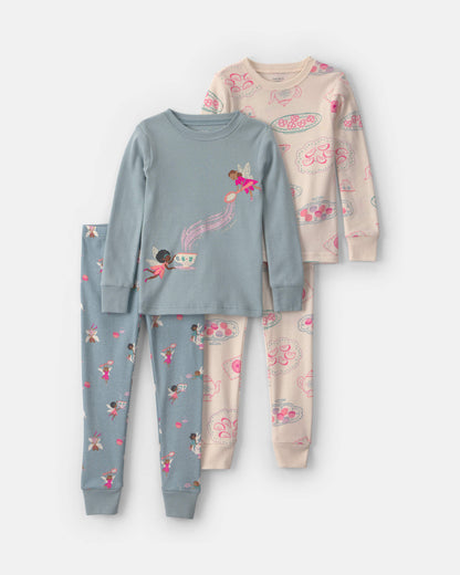 Pijama 4 Piezas en Algodón Diseño Fairy