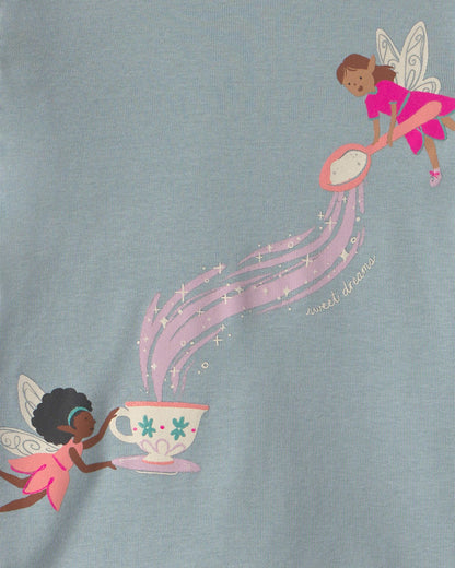 Pijama 4 Piezas en Algodón Diseño Fairy