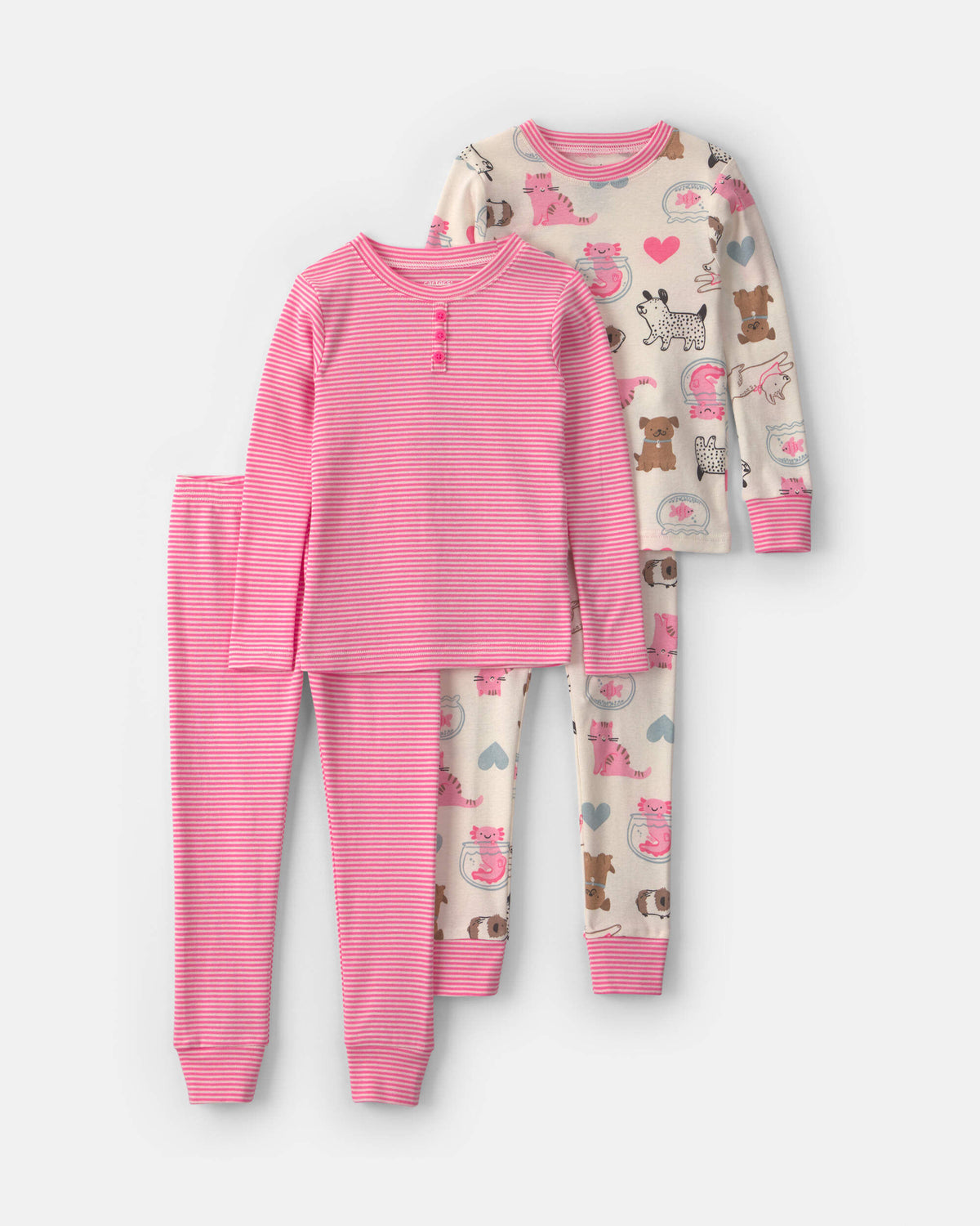 Pijama 4 Piezas en Algodón Diseño Pets