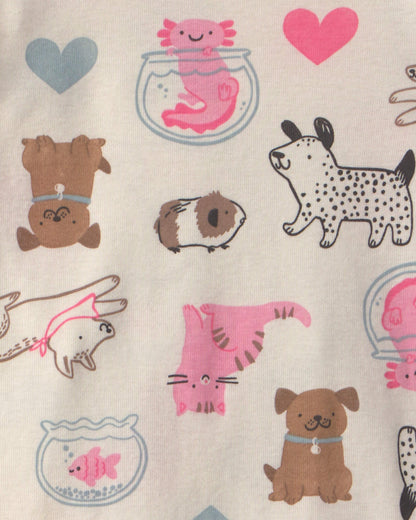 Pijama 4 Piezas en Algodón Diseño Pets