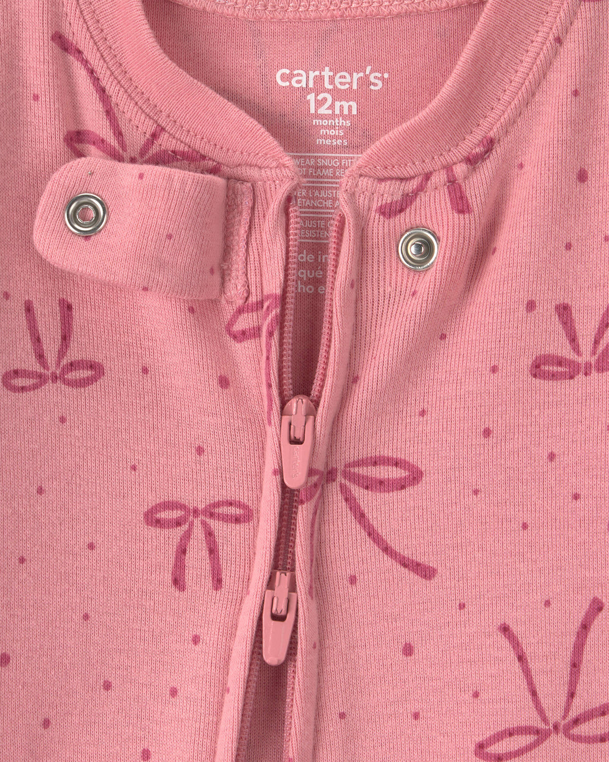 Pijama en Algodón Diseño Bows Pink