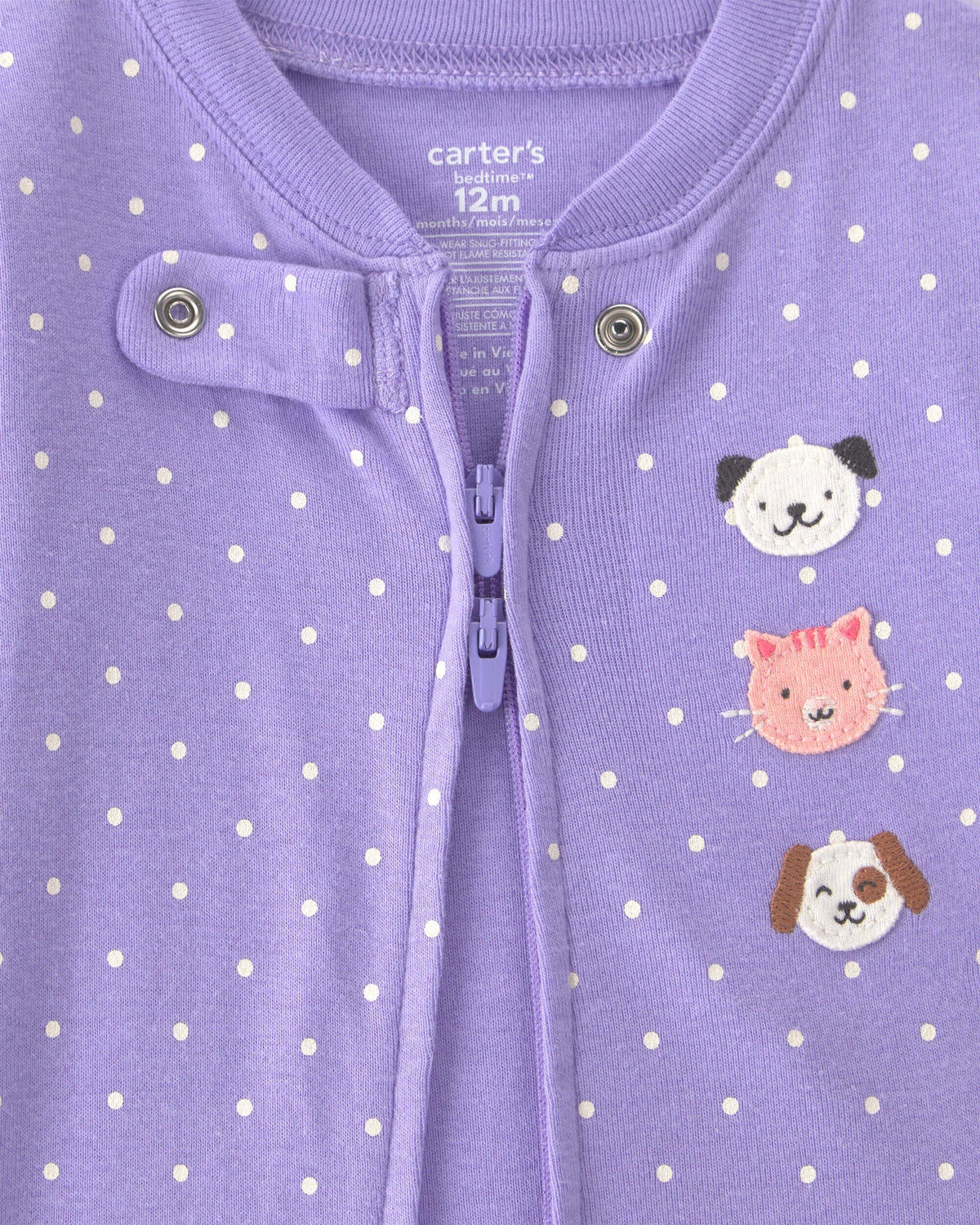 Pijama en Algodón Diseño Pets Purple
