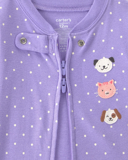 Pijama en Algodón Diseño Pets Purple