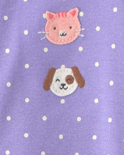 Pijama en Algodón Diseño Pets Purple
