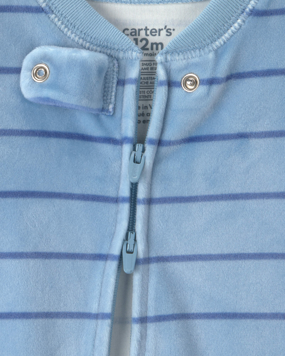 Pijama en Terciopelo Diseño Striped Raccoon