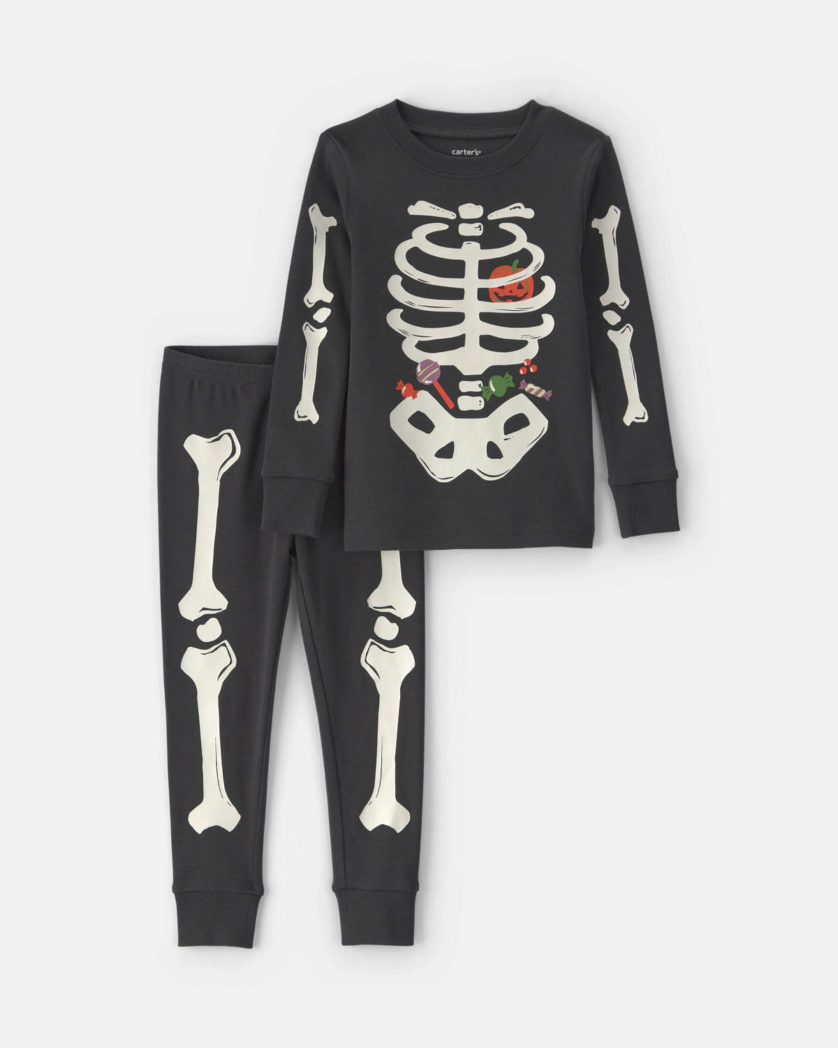 Pijama 2 Piezas en Algodón Diseño Skeleton Bebe