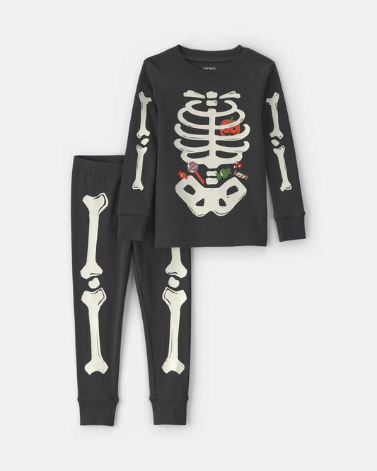 Pijama 2 Piezas en Algodón Diseño Skeleton Bebe