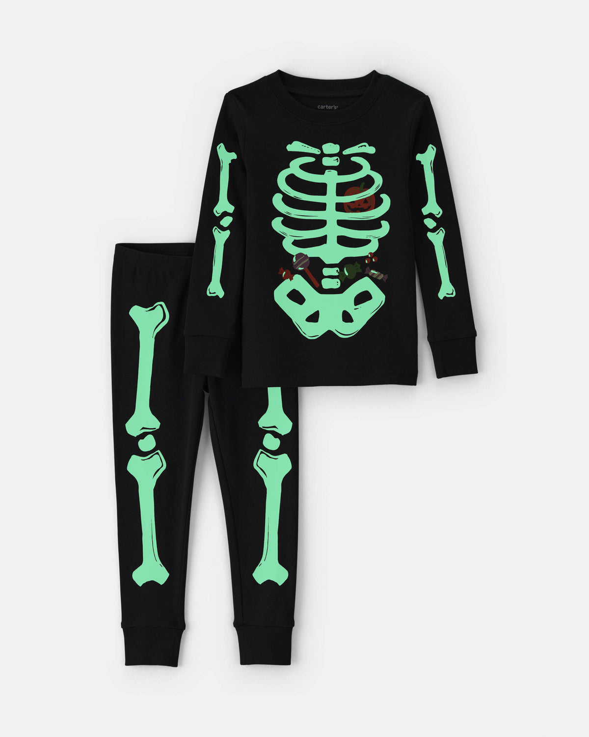 Pijama 2 Piezas en Algodón Diseño Skeleton Bebe