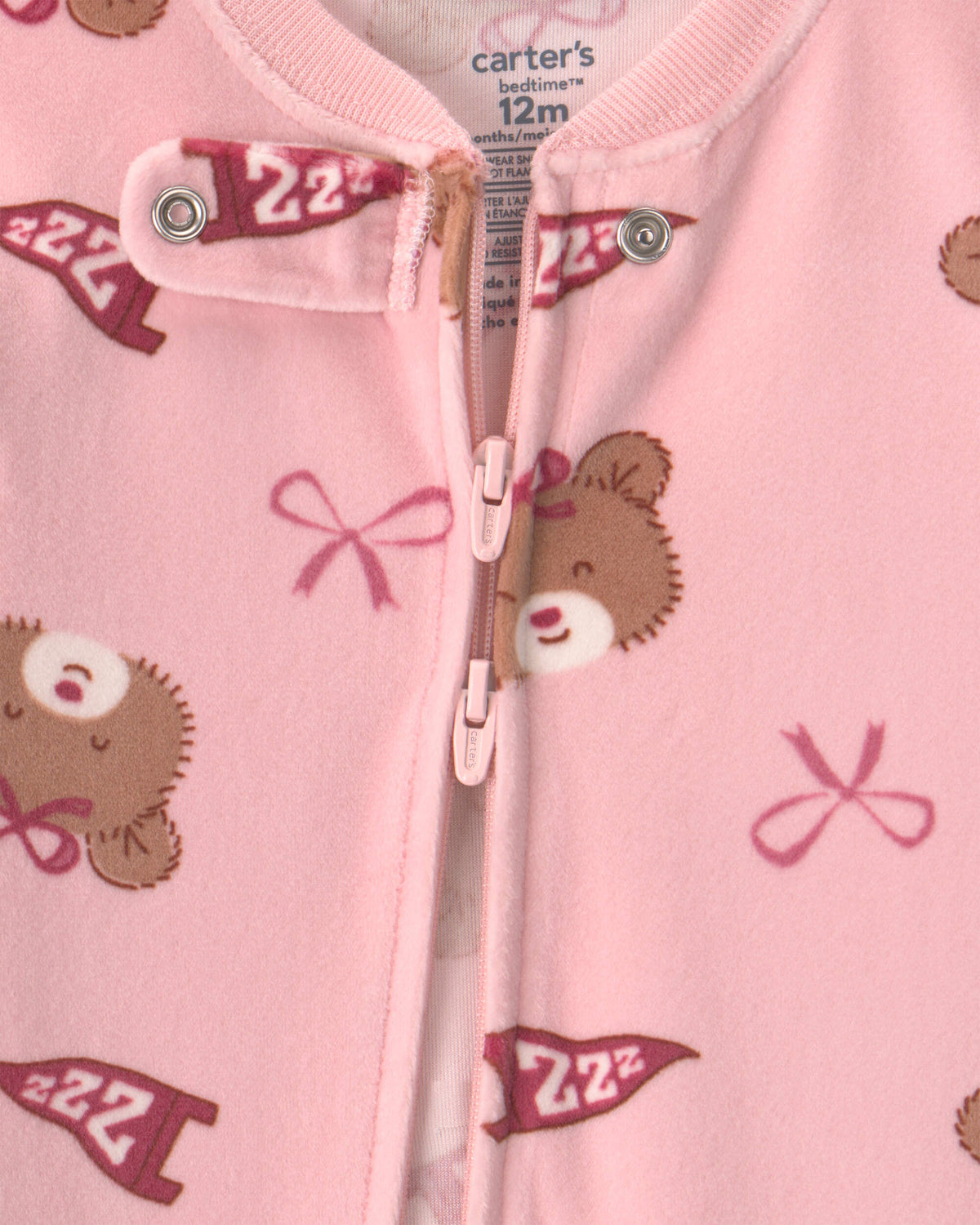 Pijama en Terciopelo Diseño Bears & Bows