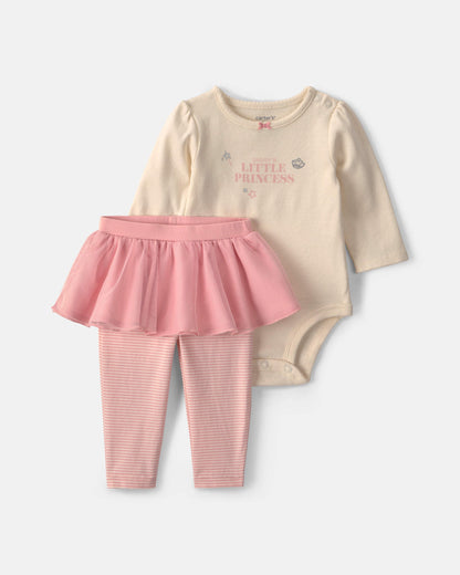 Conjunto 2 Piezas Diseño Tutu Tul Little Princess