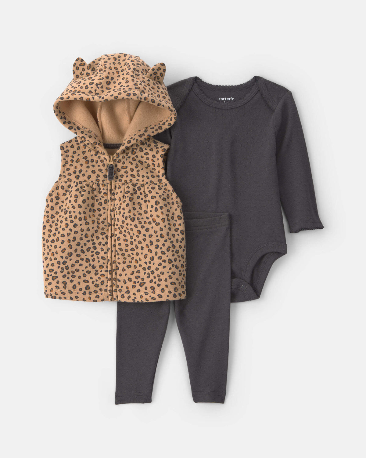 Conjunto 3 Piezas Chaleco Leopard