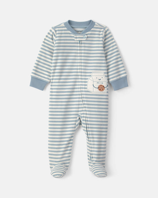 Pijama en Fleece Diseño Milk & Cookies