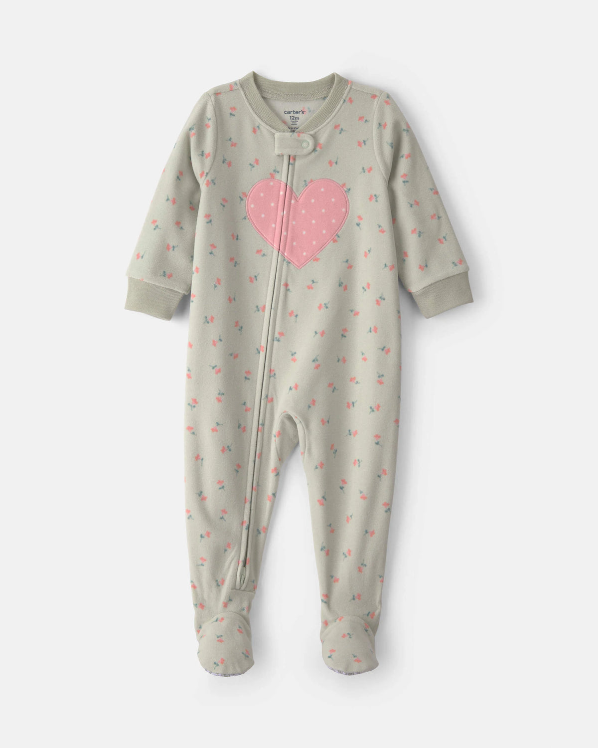 Pijama en Fleece Diseño Heart Green