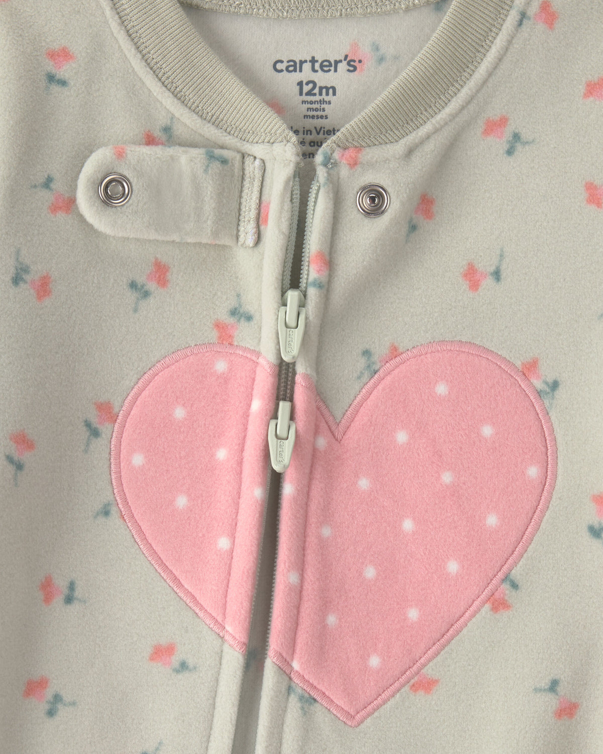 Pijama en Fleece Diseño Heart Green
