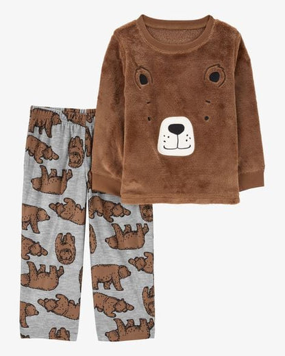 Pijama 2 Piezas en Fleece Diseño Bear