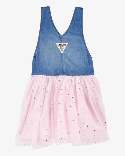 Vestido en Jean Con Tutu de Estrellas