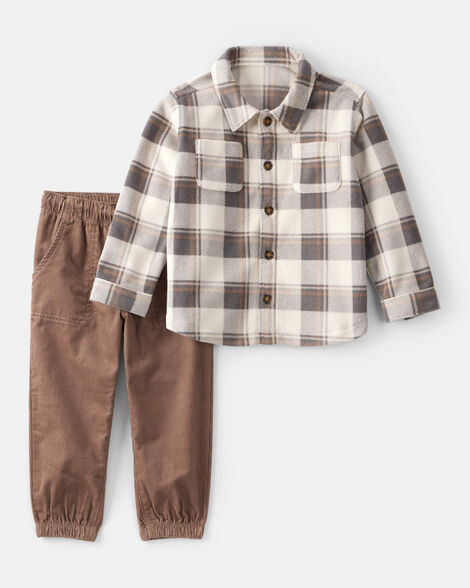 Conjunto 2 Piezas Camisa a Cuadros