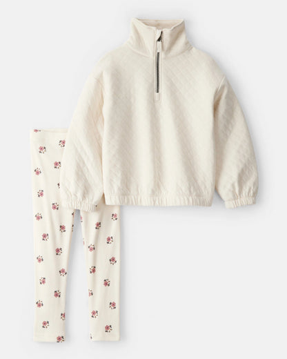 Conjunto 2 Piezas Saco Acolchado Floral