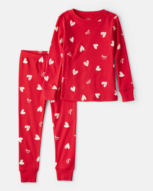 Pijama 2 Piezas en Algodón Diseño Hearts