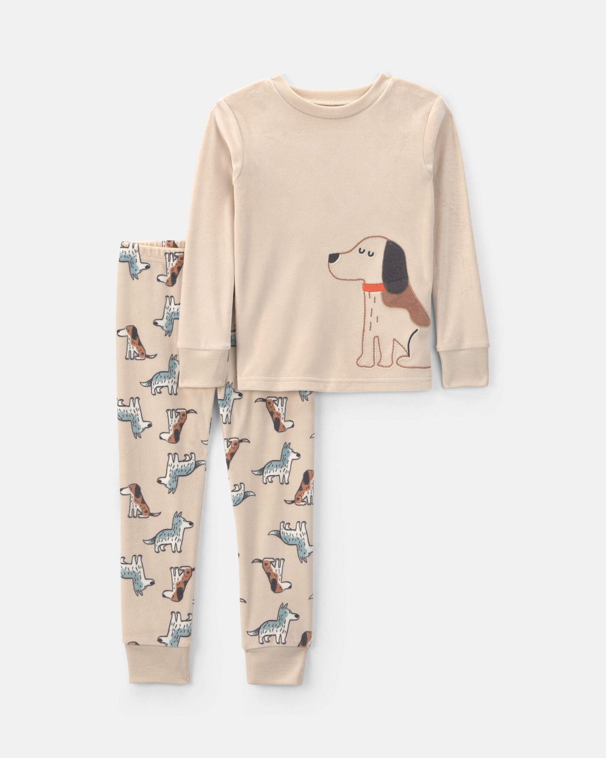 Pijama 2 Piezas en Terciopelo Diseño Dog
