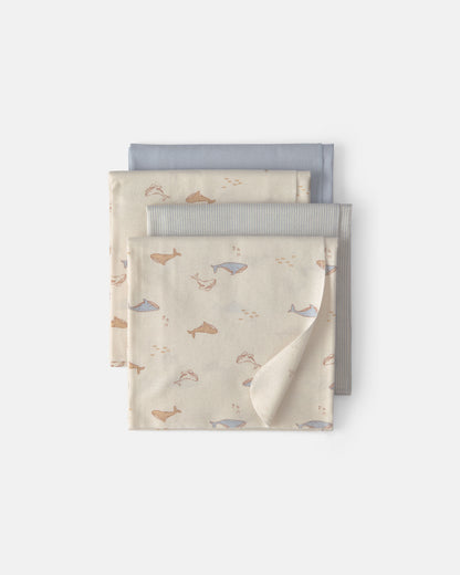 Set 4 Mantas Diseño Whale