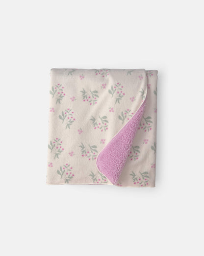 Cobija Floral en Sherpa