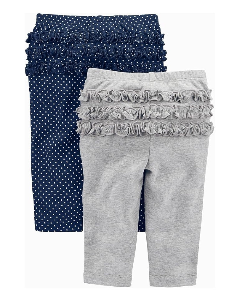 Set 4 Pantalones Diseño Colores Sólidos y Puntos