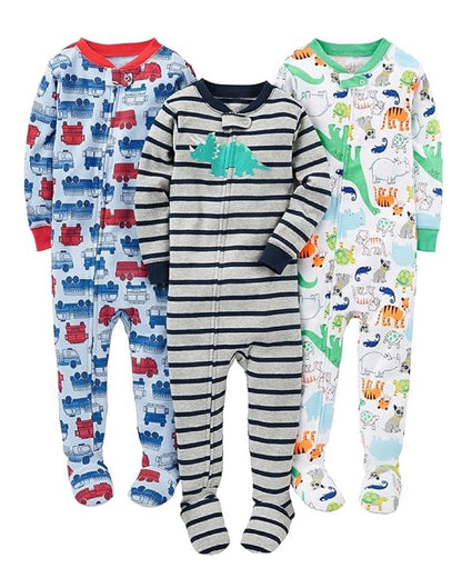 3 Pijamas en Algodón Diseño Saurus