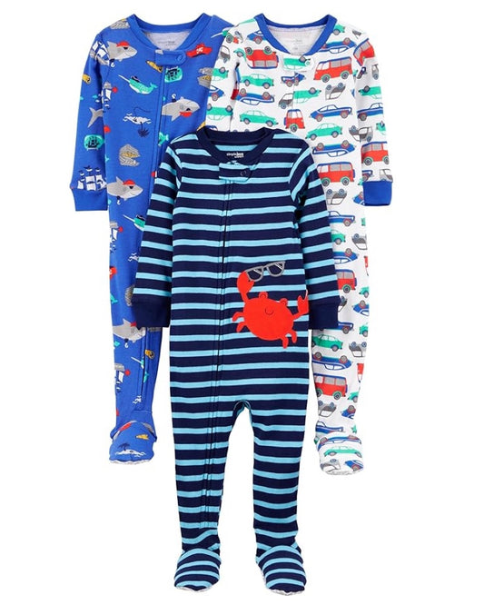 3 Pijamas en Algodón Diseño Marinero