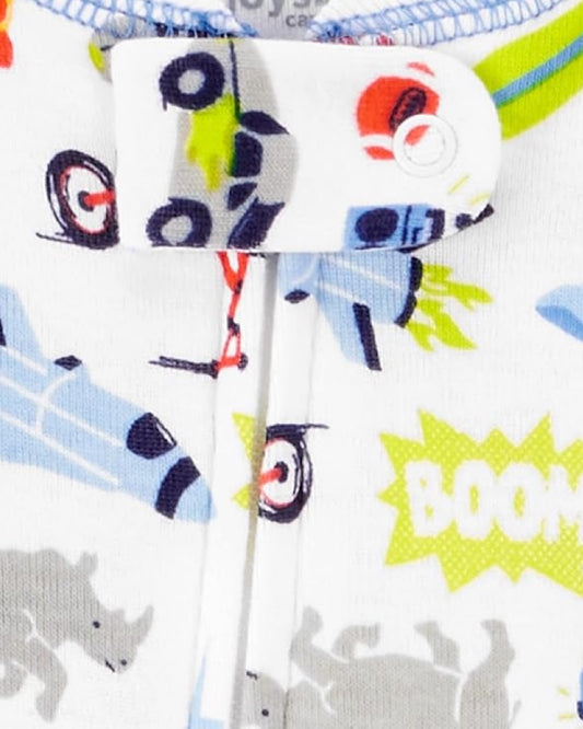 3 Pijamas en Algodón Diseño Monster