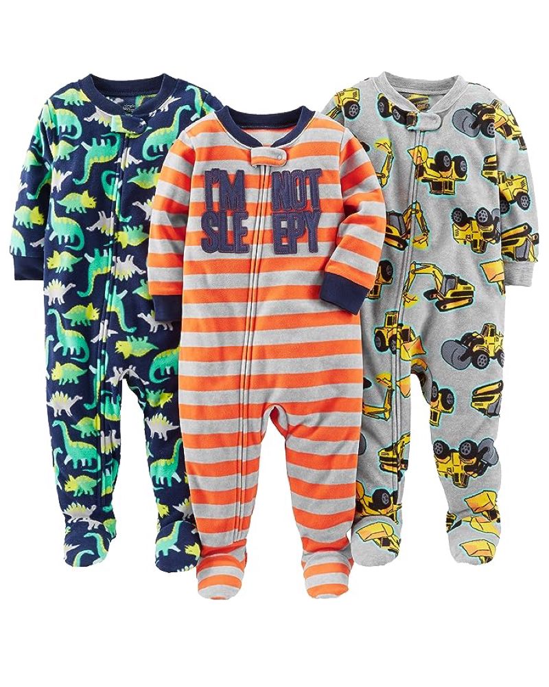 3 Pijamas en Fleece Diseño Sleepy