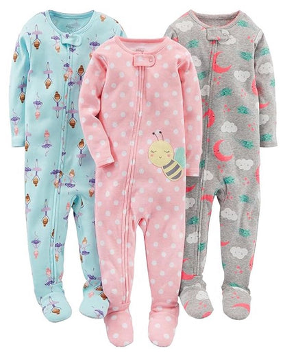3 Pijamas en Algodón Diseño Abejita