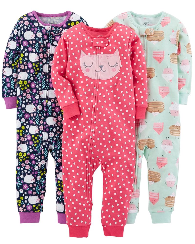 3 Pijamas en Algodón Diseño Gatito