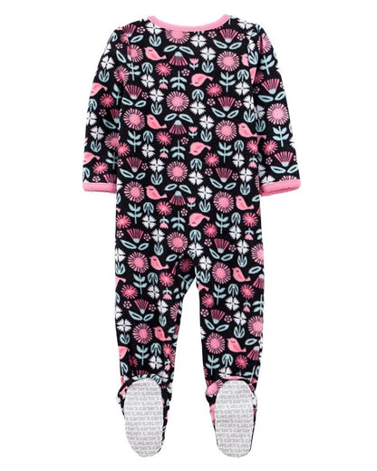 3 Pijamas en Fleece Diseño Corazones y Pandas