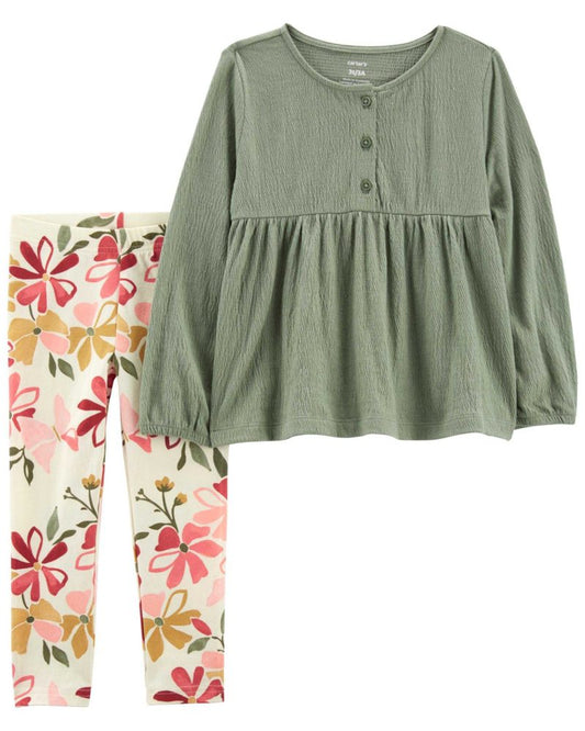 Conjunto 2 Piezas Blusa Verde