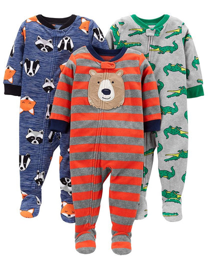 3 Pijamas en Fleece Diseño Bear