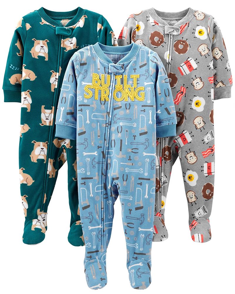 3 Pijamas en Fleece Diseño Built Strong